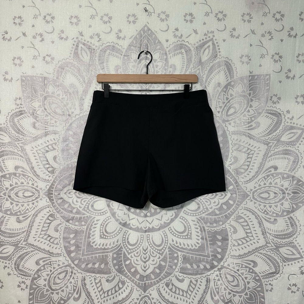 Nwt $55 Telluride Pull On Exercise Running Athletic Workout Shorts Black Large
